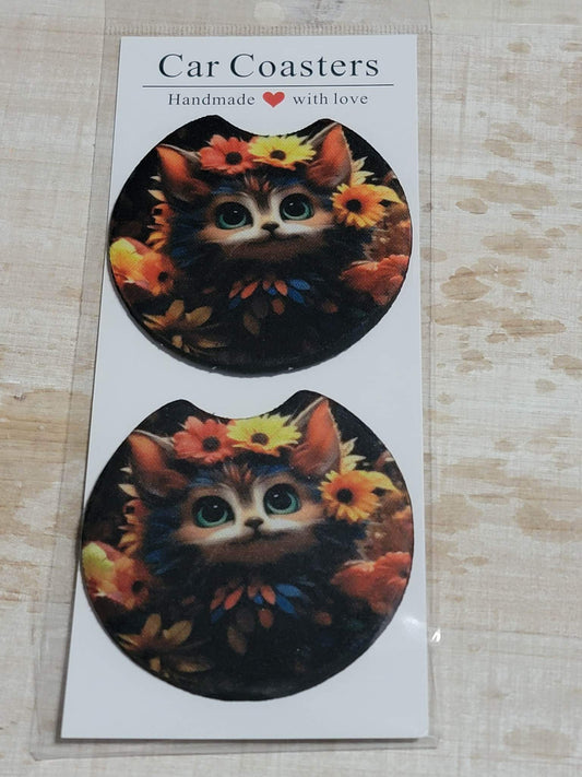 Sunflower and cat