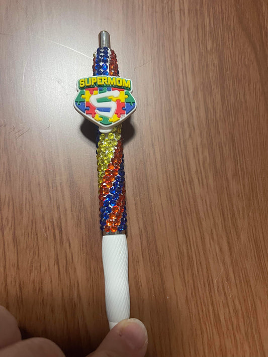 Autism rhinestone pen