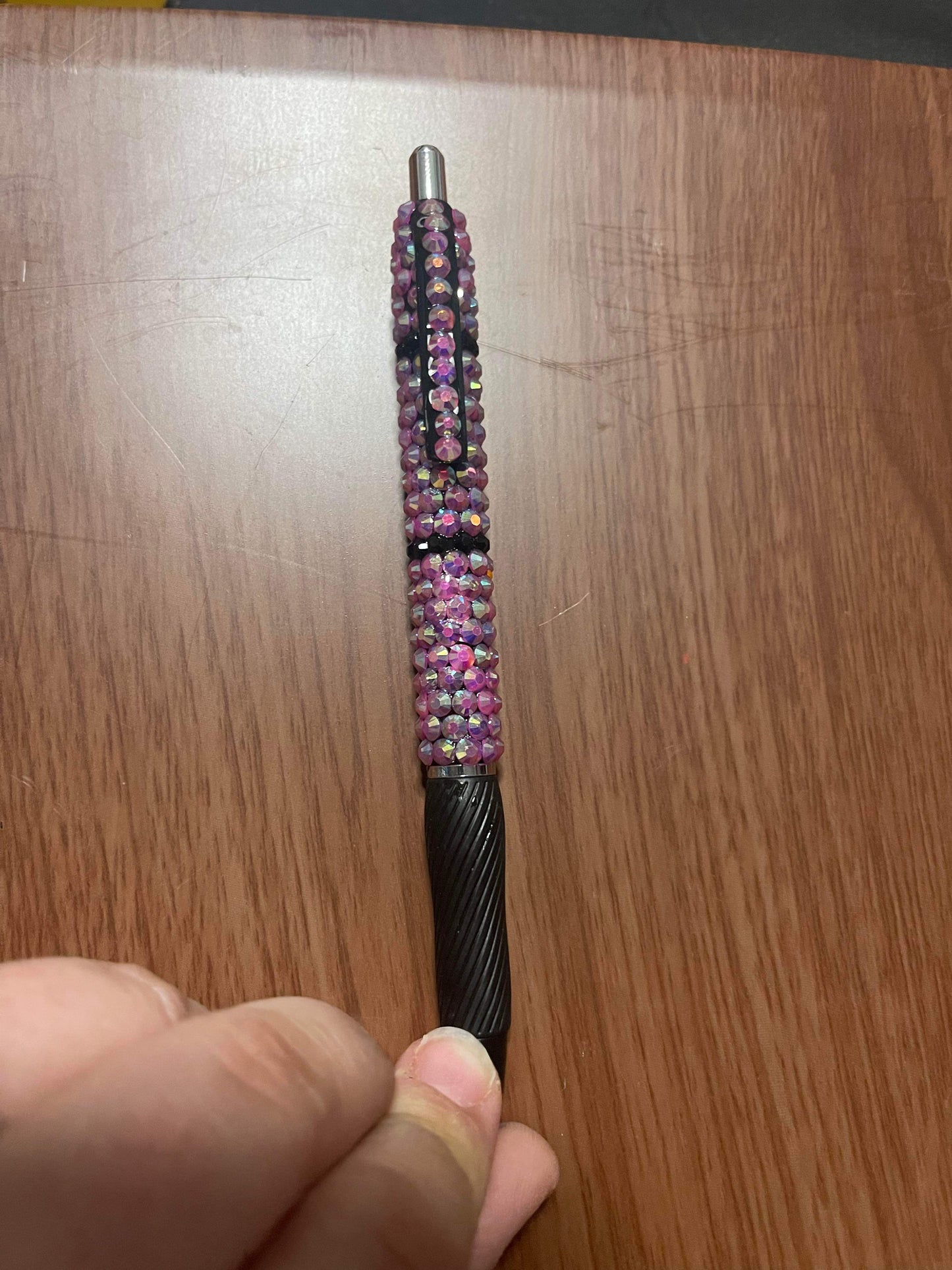 Pink rhinestone pen